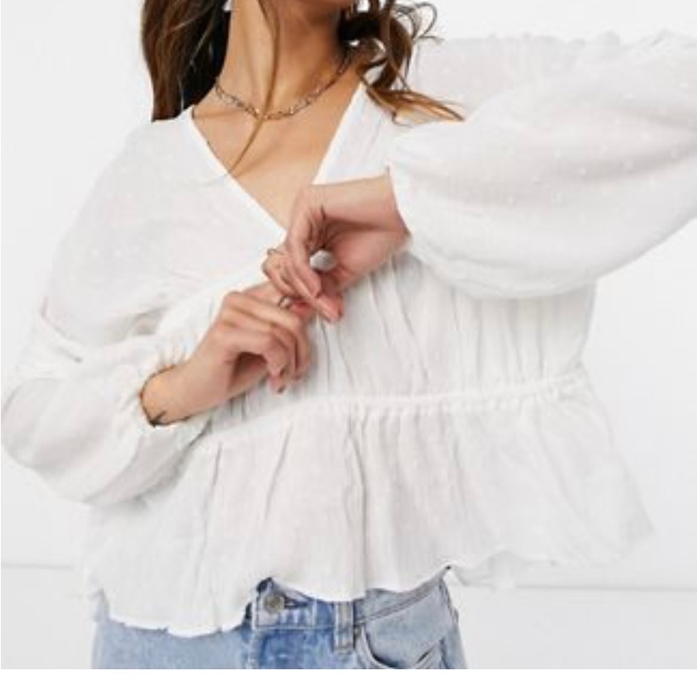 Textured smock top